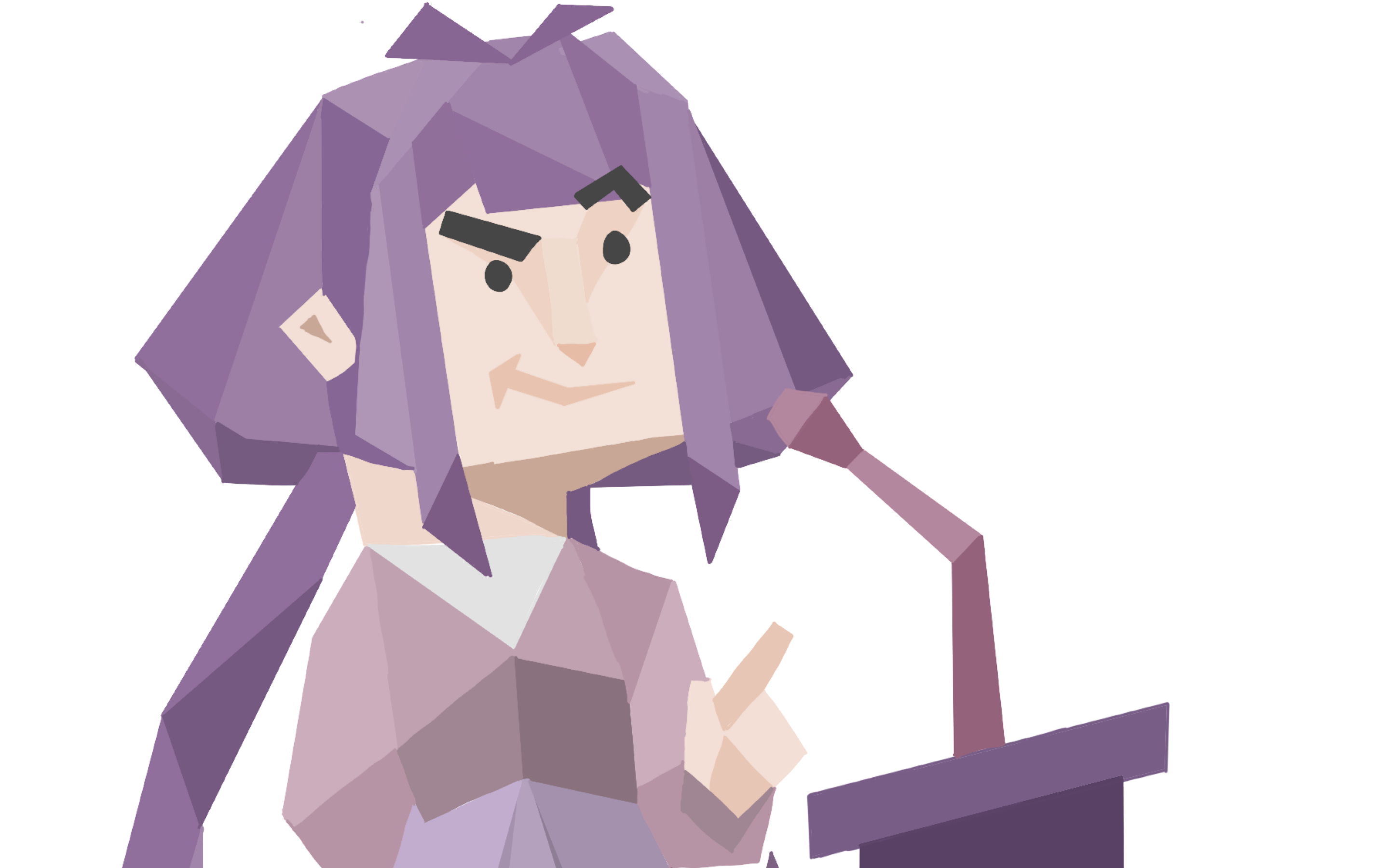 我把自家女鹅画成了mbti风!骨折眉毛!