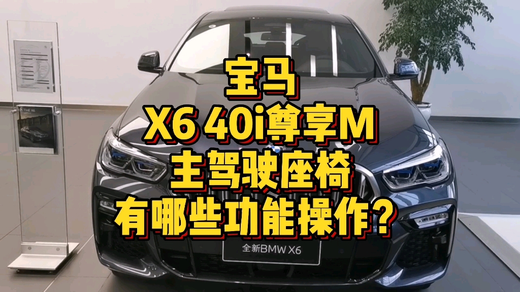 宝马X6 40i尊享M车型主驾驶座椅都有哪些功能按键操作?哔哩哔哩bilibili