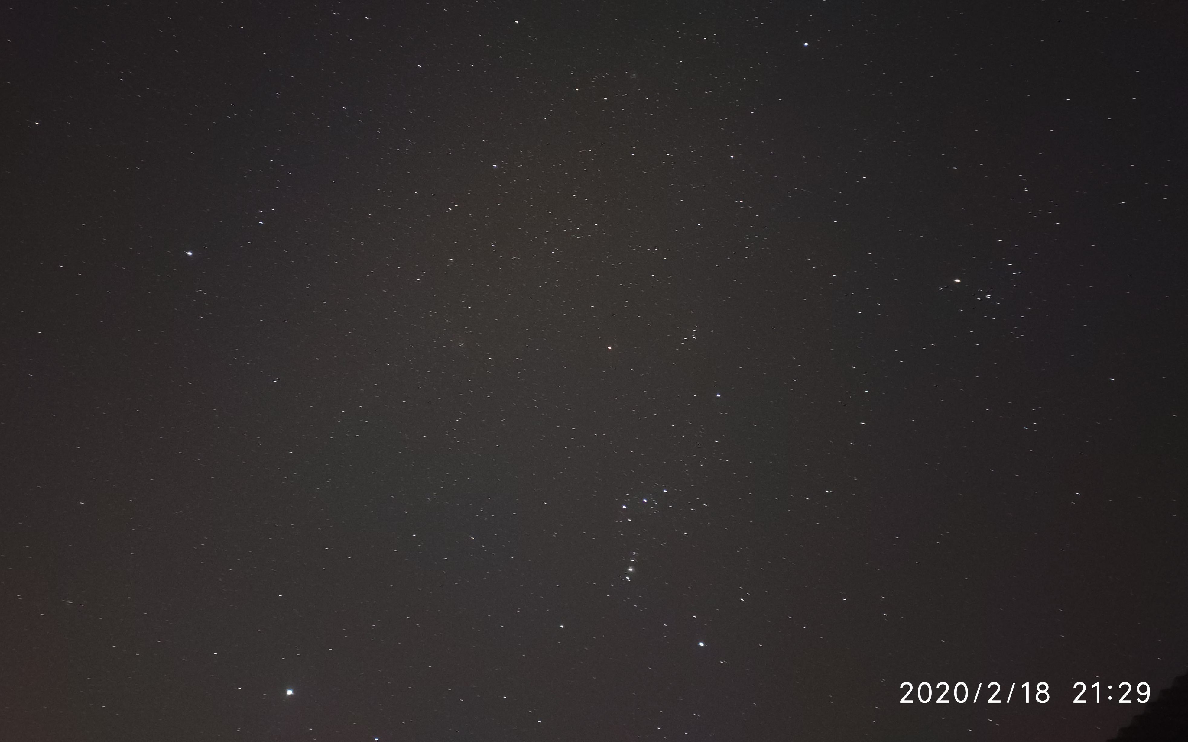 红米note7pro拍摄的冬季星空猎户座视频