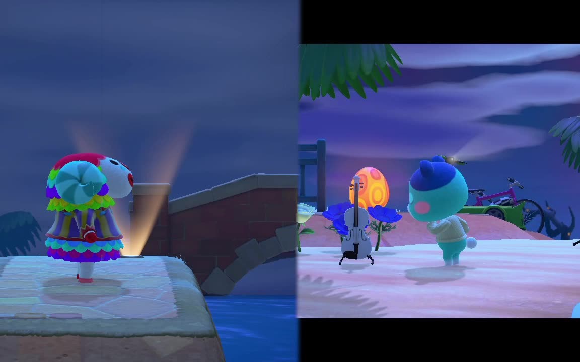 【动森】皮耶罗唱歌,娃娃假装伴奏,貌似学会了pr遮罩~~~以前只会ae