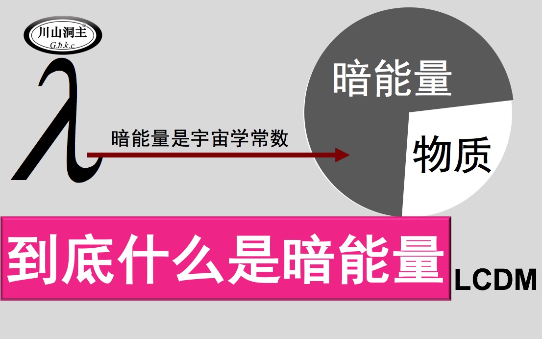 [图]第25集：到底什么是暗能量？宇宙学标准模型是什么？在爱因斯坦广义相对论基础上引力如何产生排斥力，宇宙学常数暗能量模型的缺陷，宇宙学标准模型LCDM，暗能量的秘密