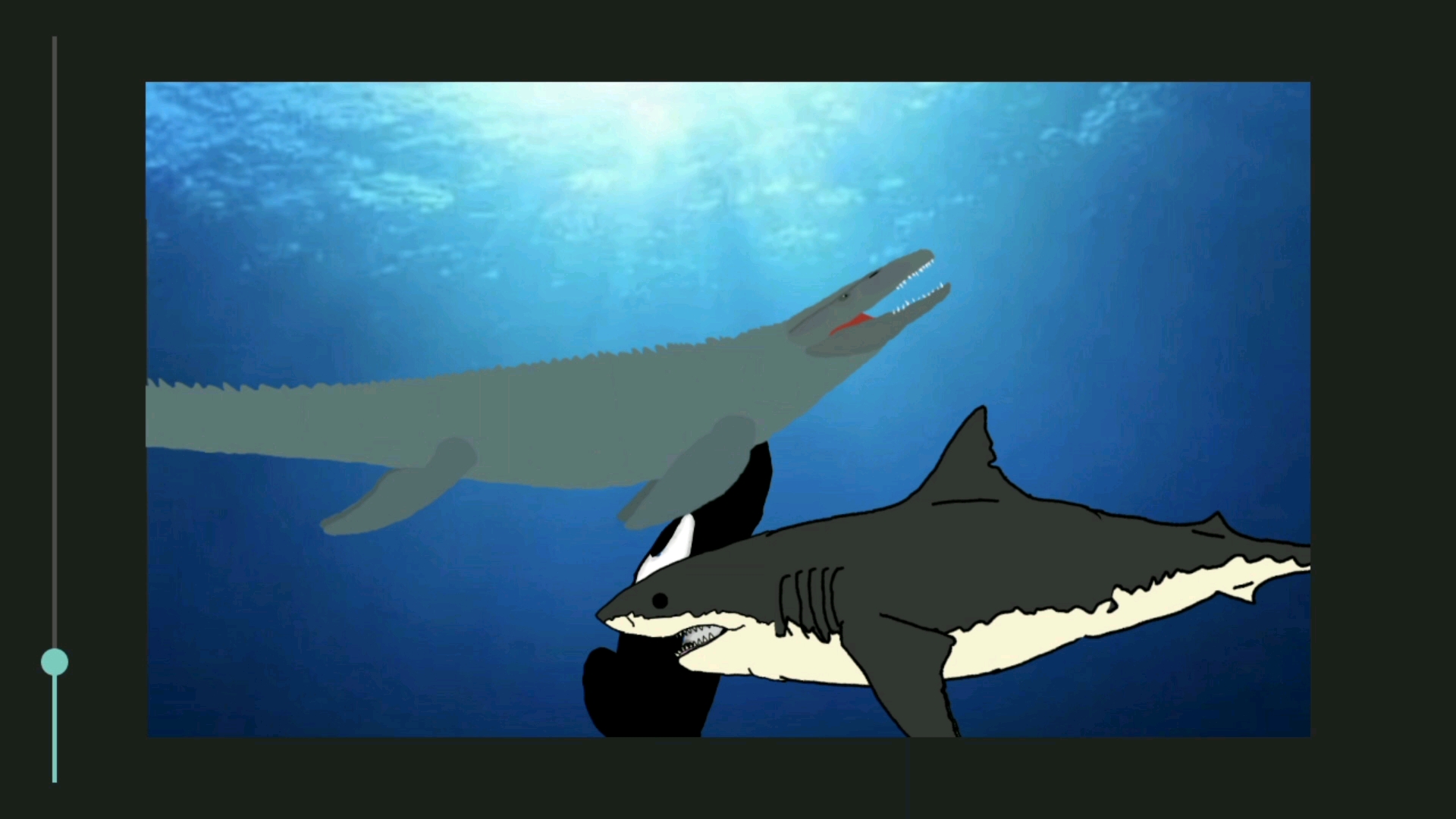 侏罗纪世界3沧龙vs巨齿鲨(看到最后)