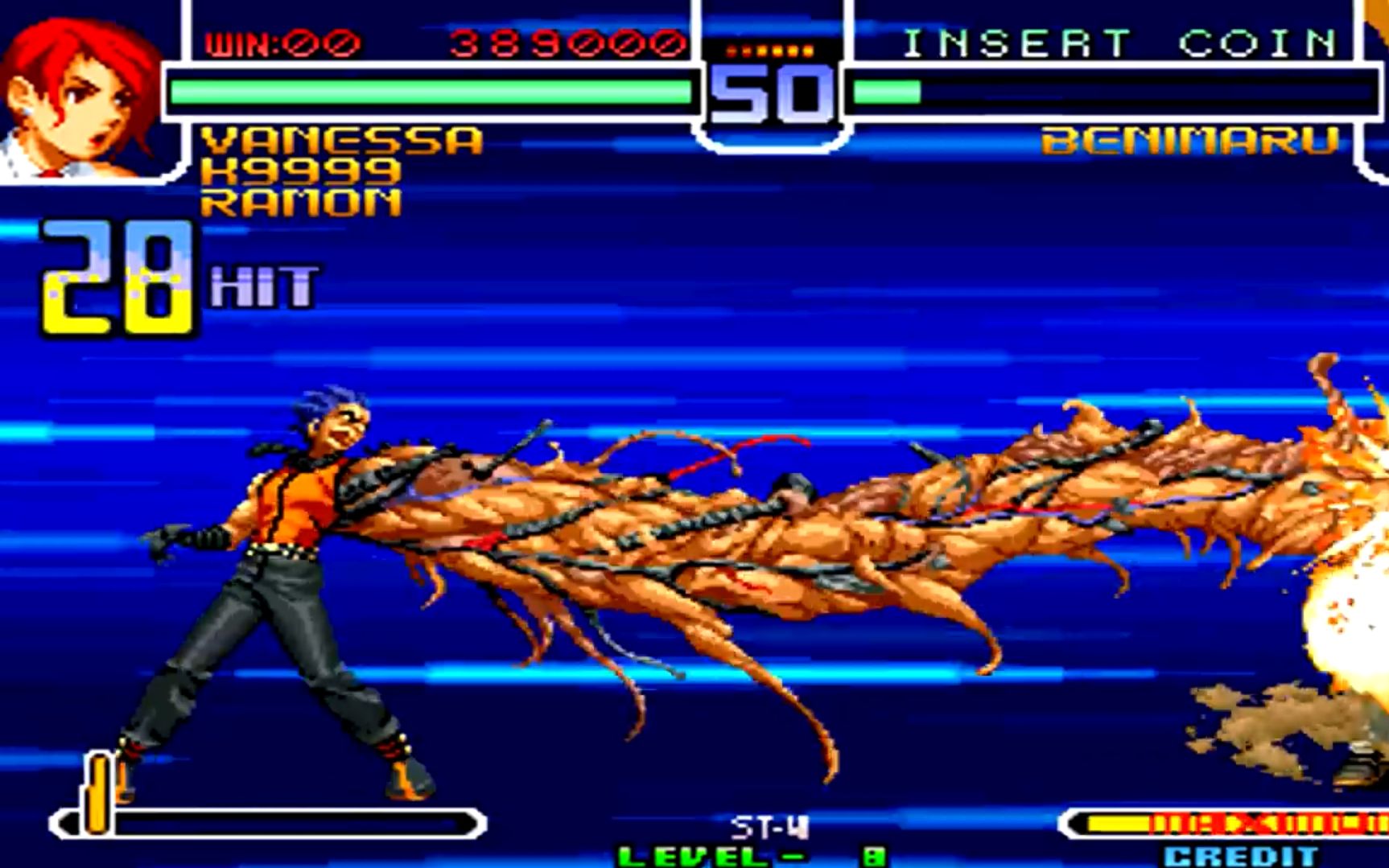 拳皇2002隐藏必杀技连招秀,一个大触手对手还怎么抗_单机游戏热门视频