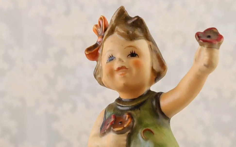 德国高宝手绘陶瓷喜姆娃娃可爱瓷偶中古装饰