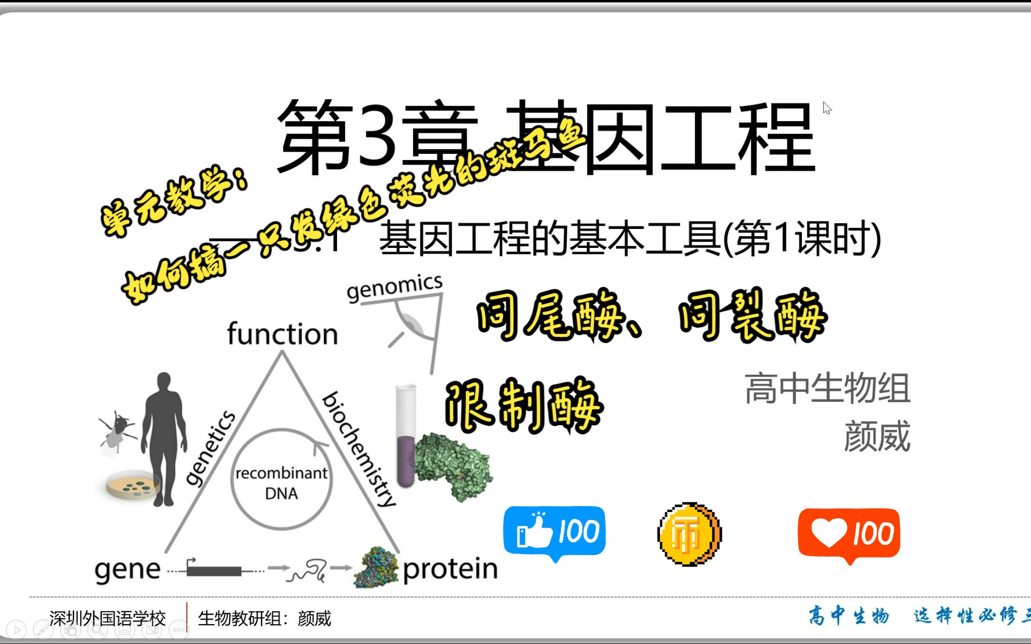 【高中生物选择性必修三】3.1.1基因工程的基本工具 基因工程概念 理论基础 限制酶同尾酶 同裂酶哔哩哔哩bilibili