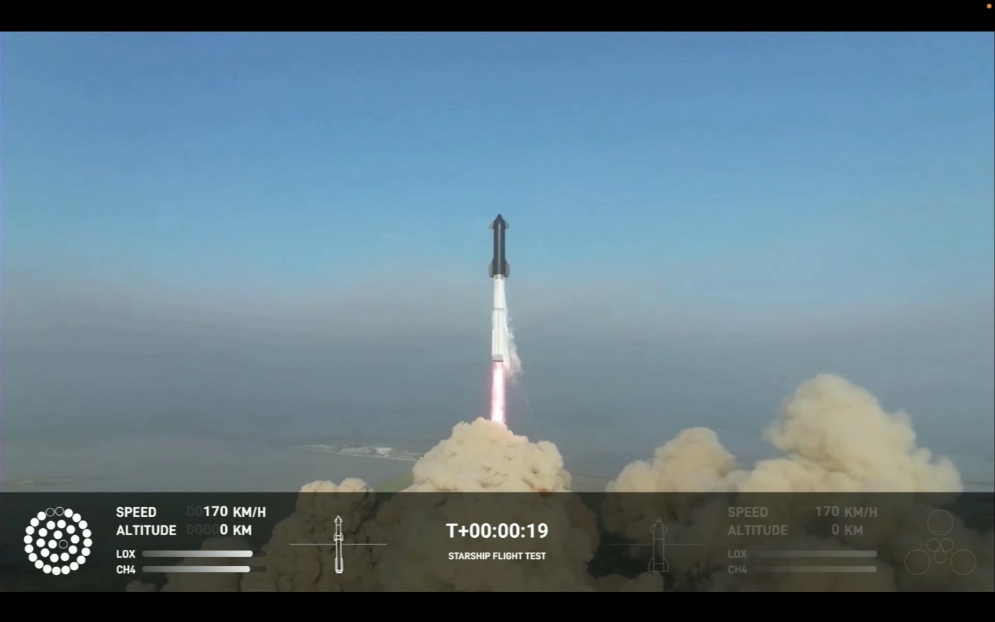 spacex星舰首次发射全过程