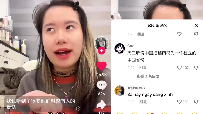 TikTok越南博主发布中国对越南的看法,越南网友觉得中国人对越南认知太少了哔哩哔哩bilibili