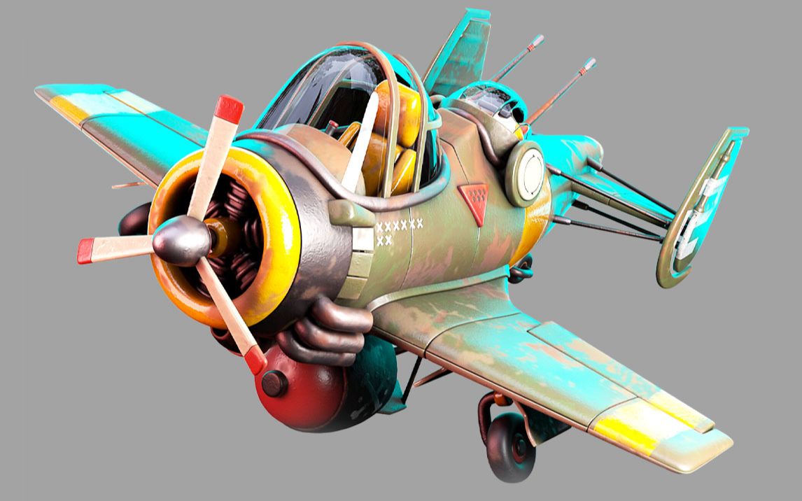 【3dmax建模】教你从0开始做一个飞机模型,0基础必看