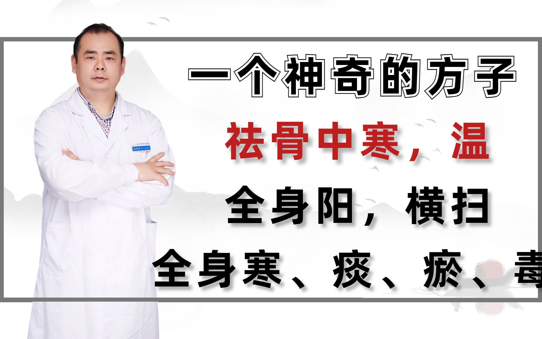 一个神奇的方子,祛骨中寒,温全身阳,横扫全身寒、痰、瘀、毒哔哩哔哩bilibili