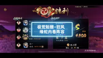 Download Video: 【阴阳师】极荒骷髅-狂风 缘蛇内卷阵容 4500（5分30快车，提升后2.95面板简单打打）