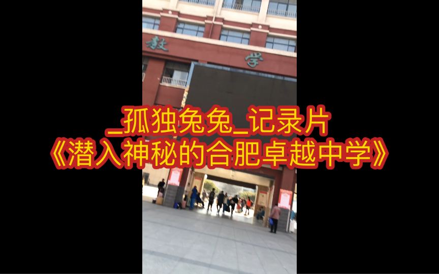 孤独兔兔记录片《潜入神秘的合肥卓越中学》哔哩哔哩bilibili