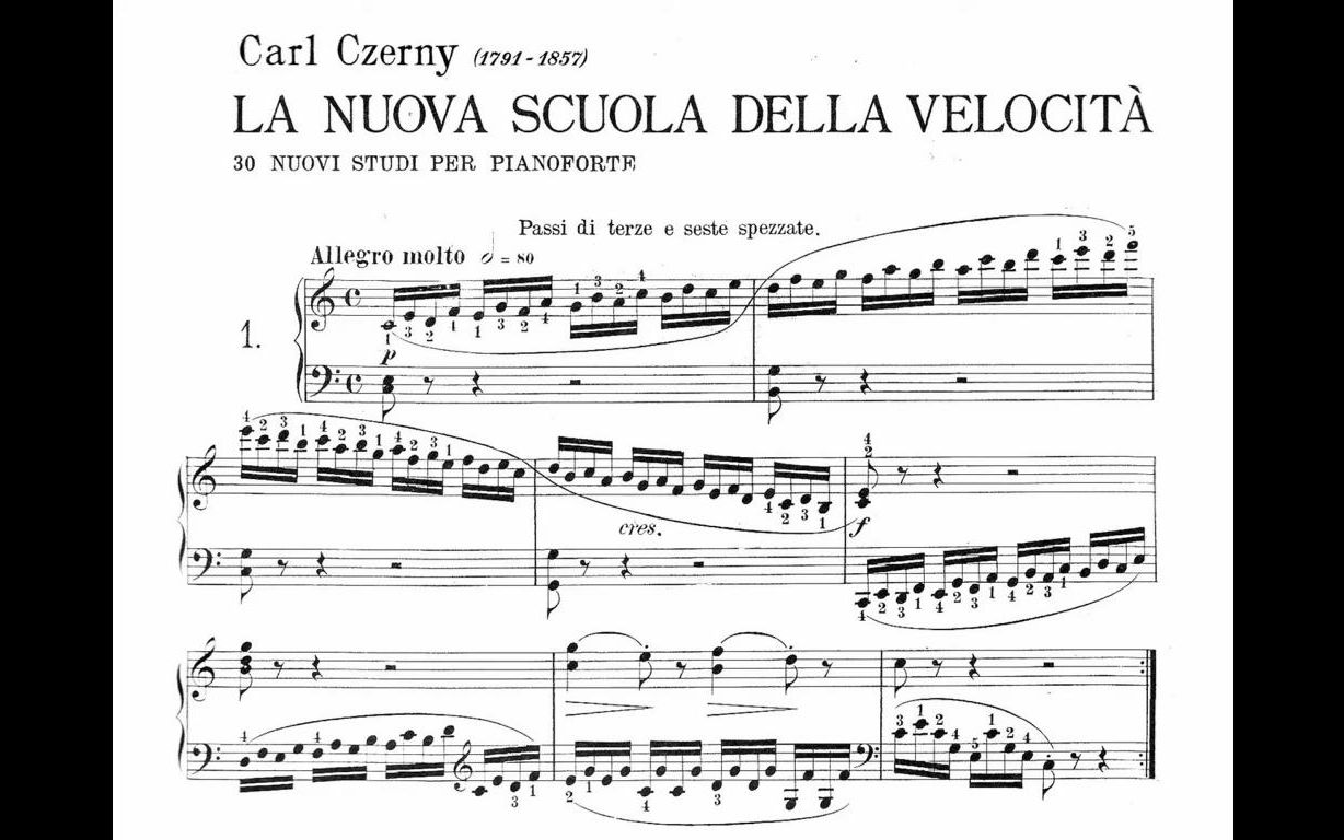 [图]【钢琴】车尔尼 - 作品834 30首演奏家练习曲 Carl Czerny - The New School of Velocity Op.834