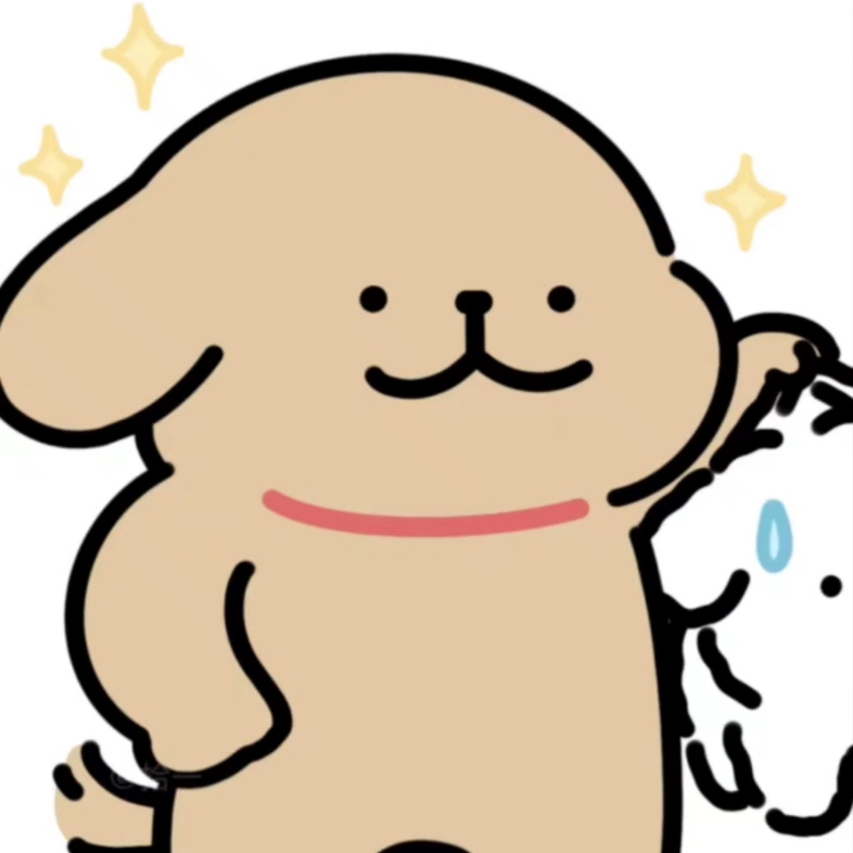 小白狗被小黄狗抓到咯