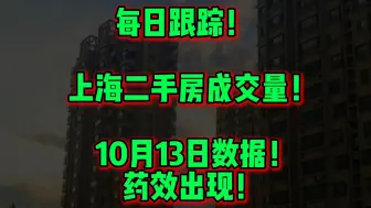 Download Video: 每日跟踪！    上海二手房成交量！     10月13日数据！   药效出现！