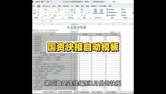 国资财务快报单户表自动模板（顺加法）#国资 #快报 #月报 #财政 #国企