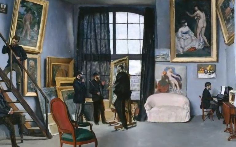 巴齐耶油画 画室 几个大师的合影了等于是