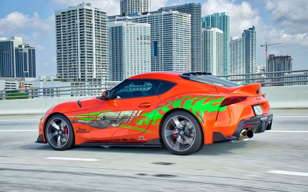 与激情1》保罗沃克驾驶的丰田supra 1500匹马力 超大声浪 迈阿密飙车