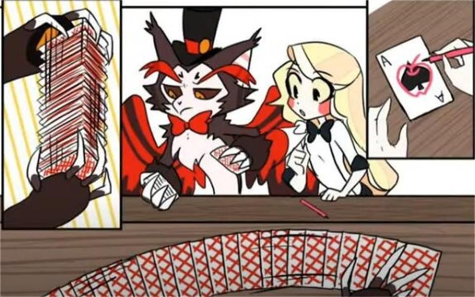 【hazbin hotel/地狱客栈】Husk纸牌魔术哔哩哔哩bilibili