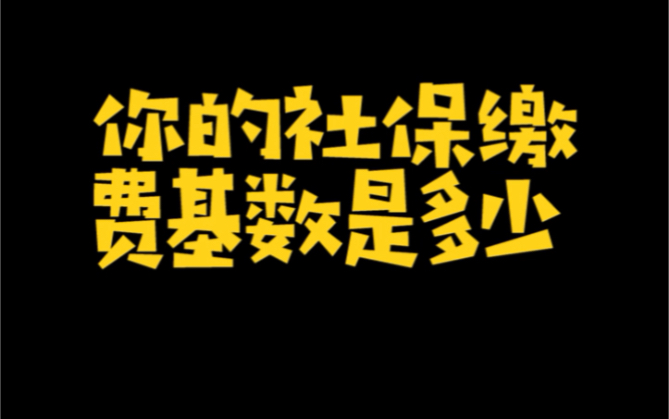 你的社保缴费基数是多少?哔哩哔哩bilibili