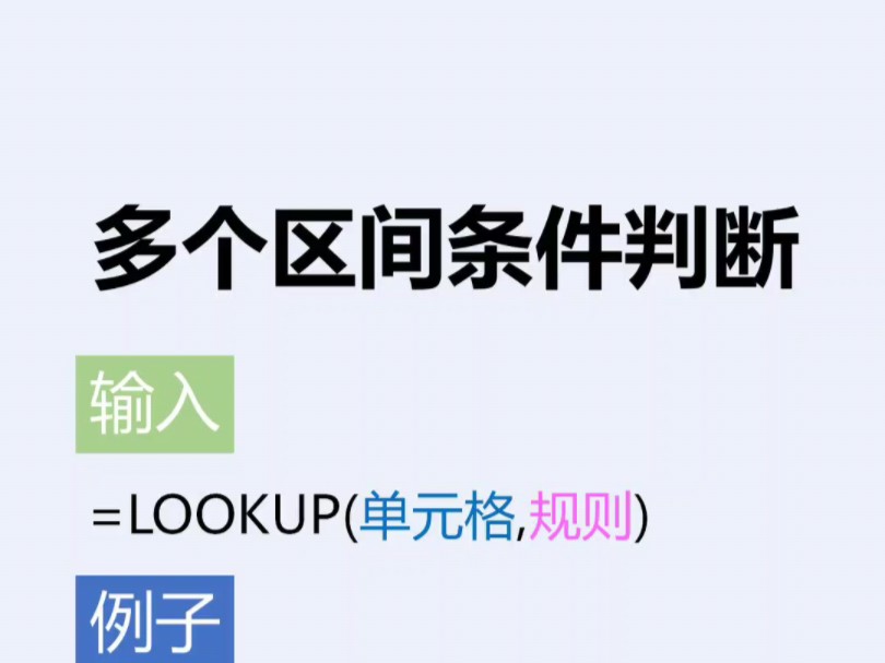 一个公式解决多区间的条件判断  Lookup函数哔哩哔哩bilibili