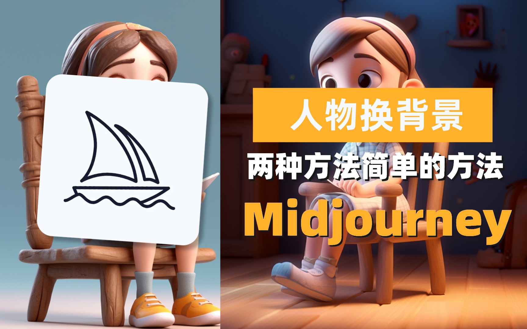 两种简单的方法更换人物背景!Ai绘图技巧!|【Midjourney Ai绘图教程】哔哩哔哩bilibili