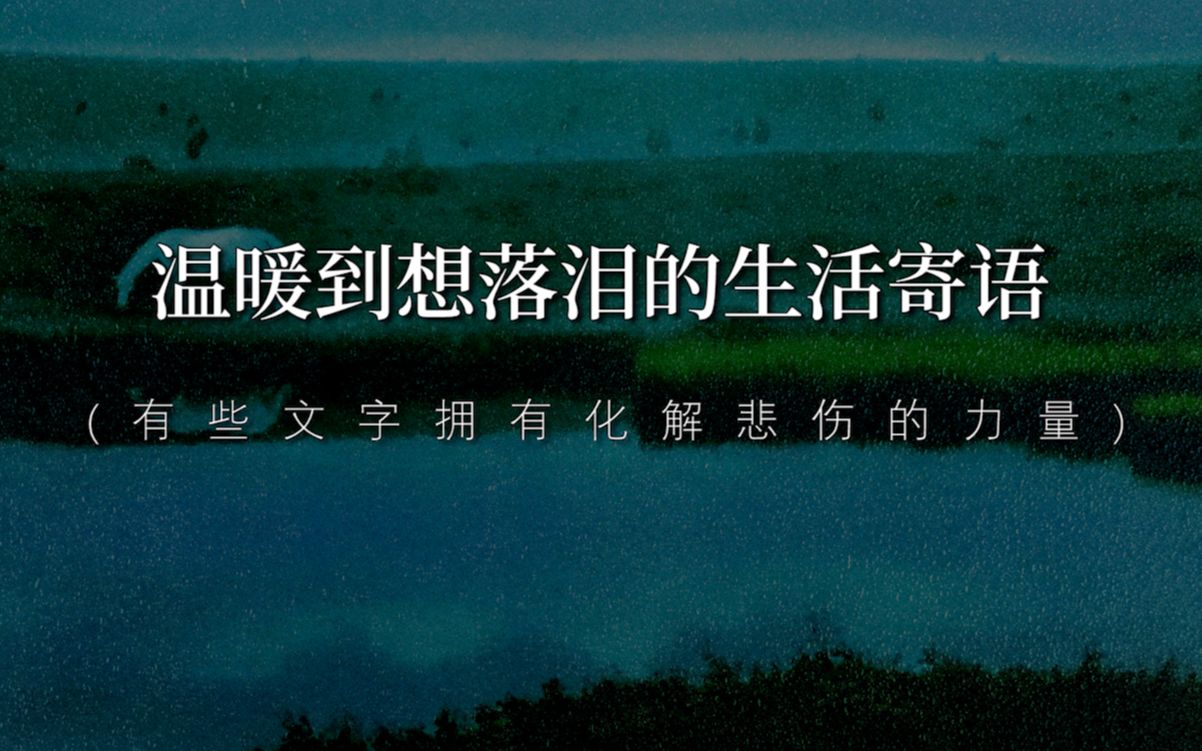 [图]有些文字拥有化解悲伤的力量｜温柔到想落泪的生活寄语