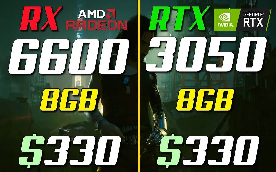 RTX 3050 vs RX 6600  八款游戏对比哔哩哔哩bilibili