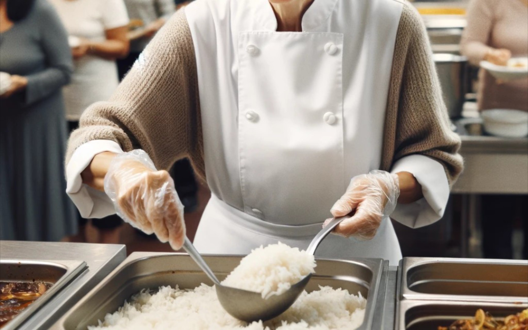 [图]当你让GPT画一个食堂打饭阿姨但手越来越抖，最后...