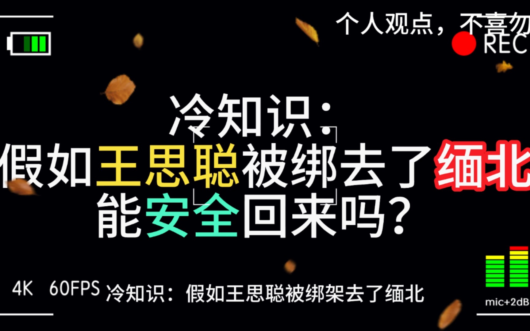 [图]王思聪：富二代如果被绑去缅北，能否平安归来？