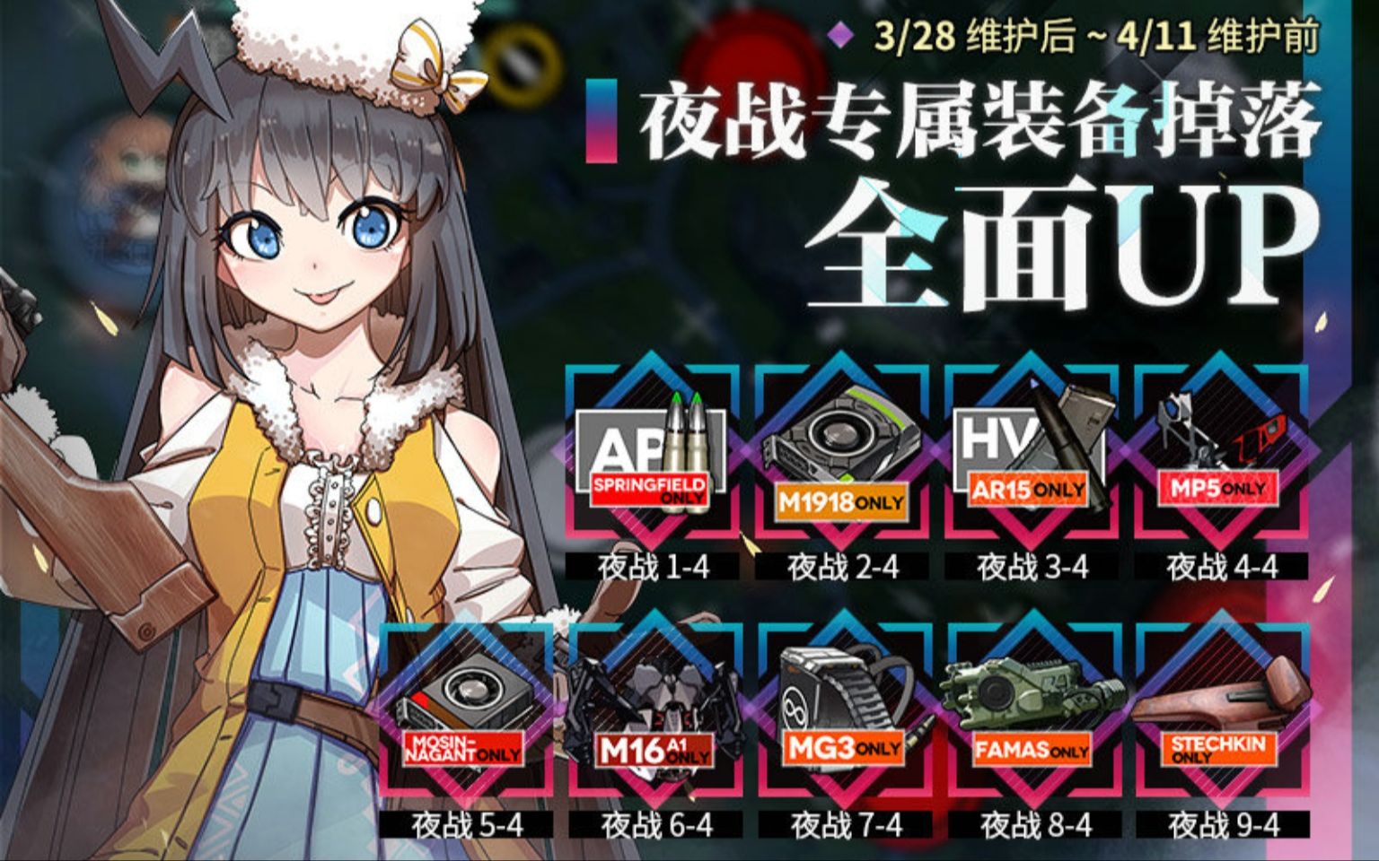 【本气黑猫】战区改变了专属装备的存在感-少女前线夜战专属装备介绍