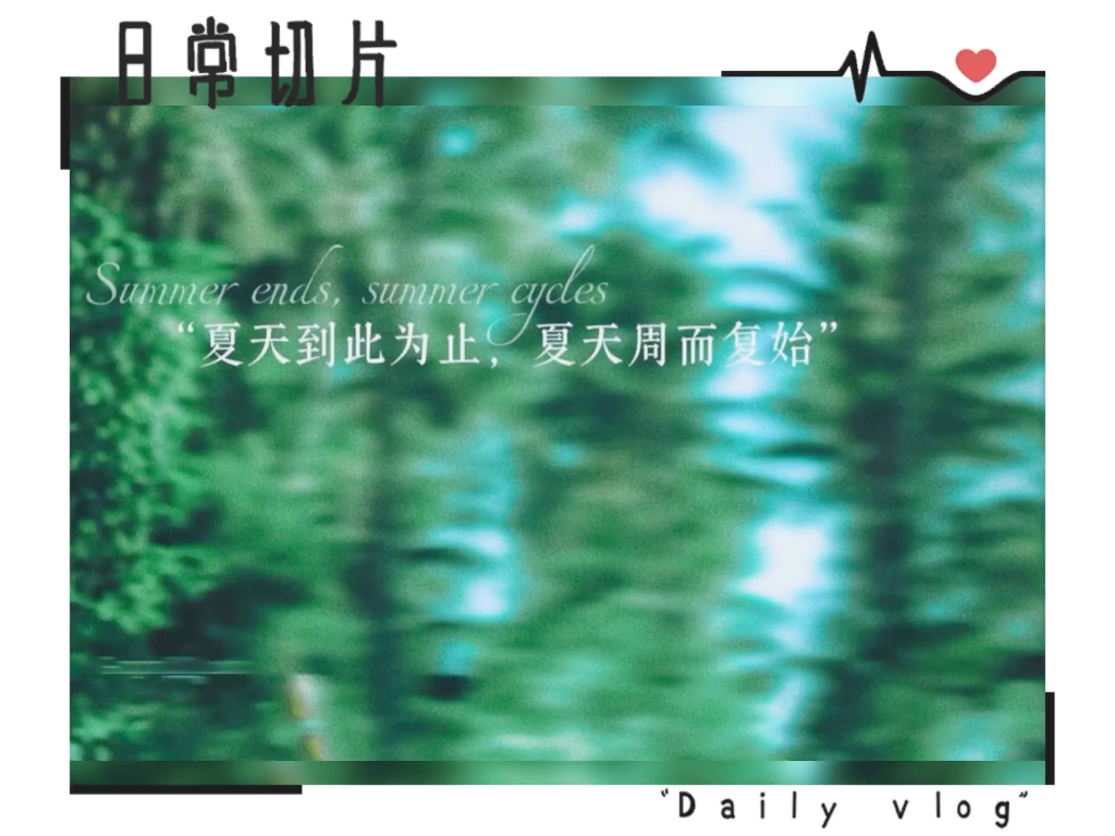 夏天到此为止,夏天周而复始!