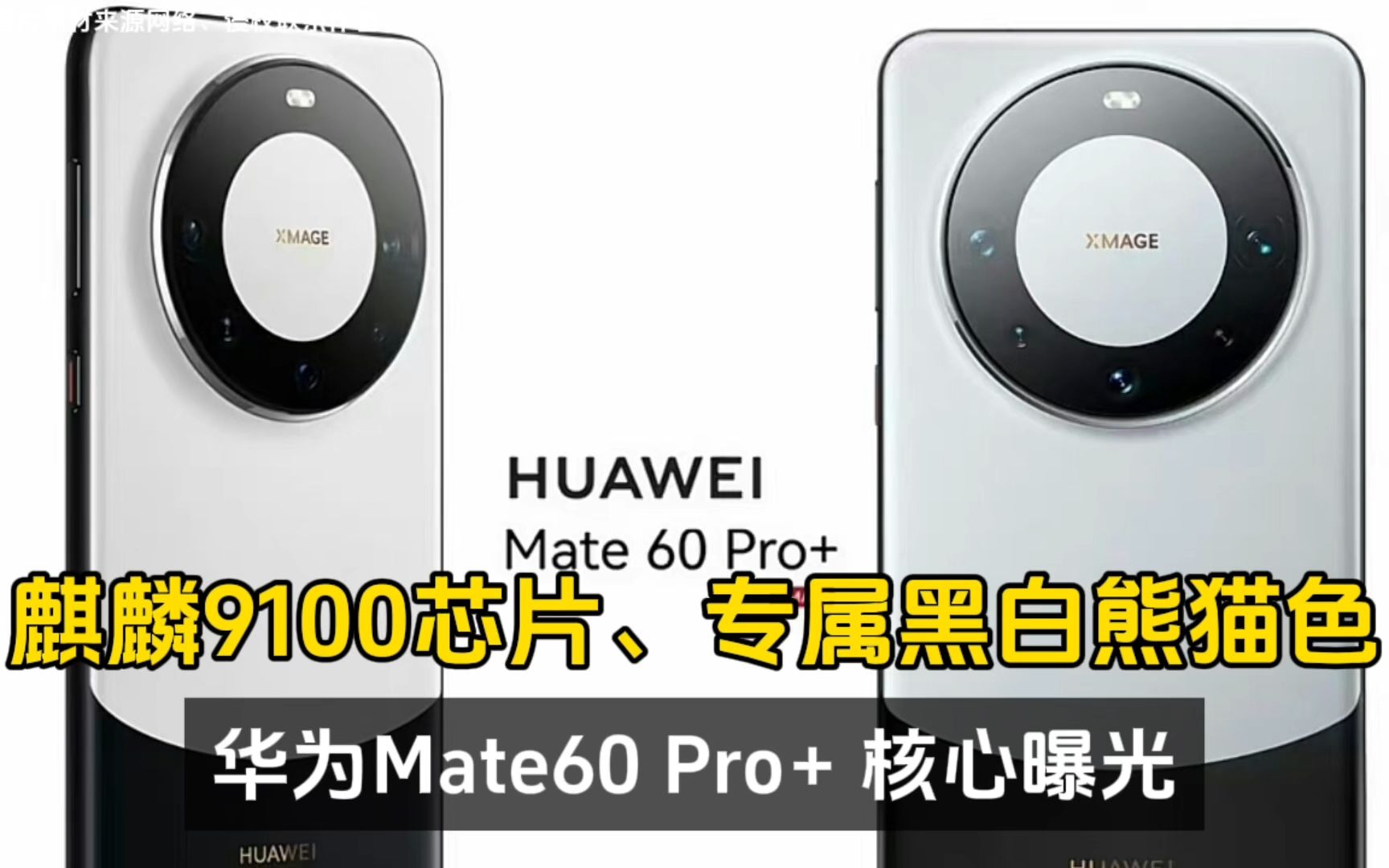 华为Mate60 Pro+ 核心曝光、首发麒麟9100芯片、专属黑白熊猫色!哔哩哔哩bilibili