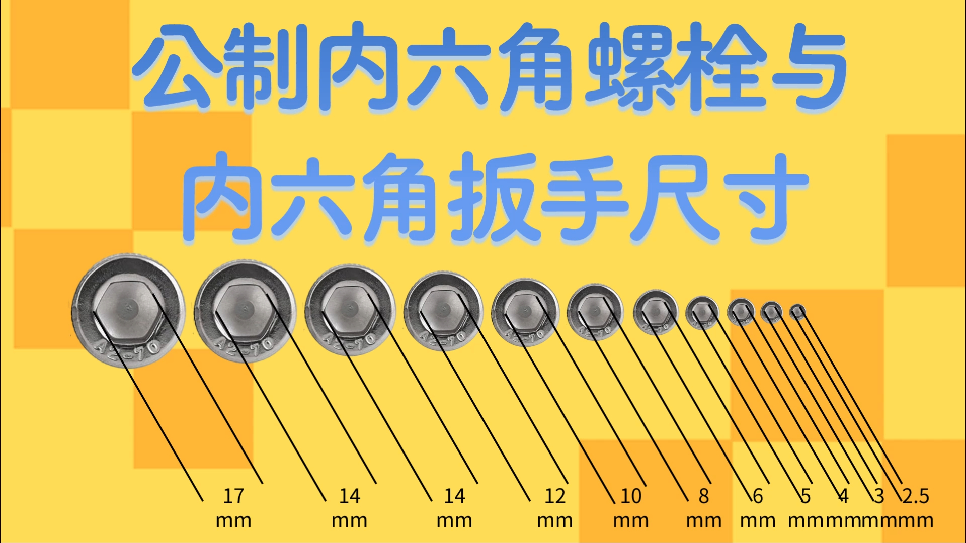 公制内六角螺栓与内六角扳手尺寸对照哔哩哔哩bilibili