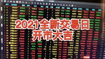 2021的第一个交易日开始了，祝 您在新的一年，事业蒸蒸日上，生活和谐美满，投资顺顺利利[玫瑰][握手]开市大吉！