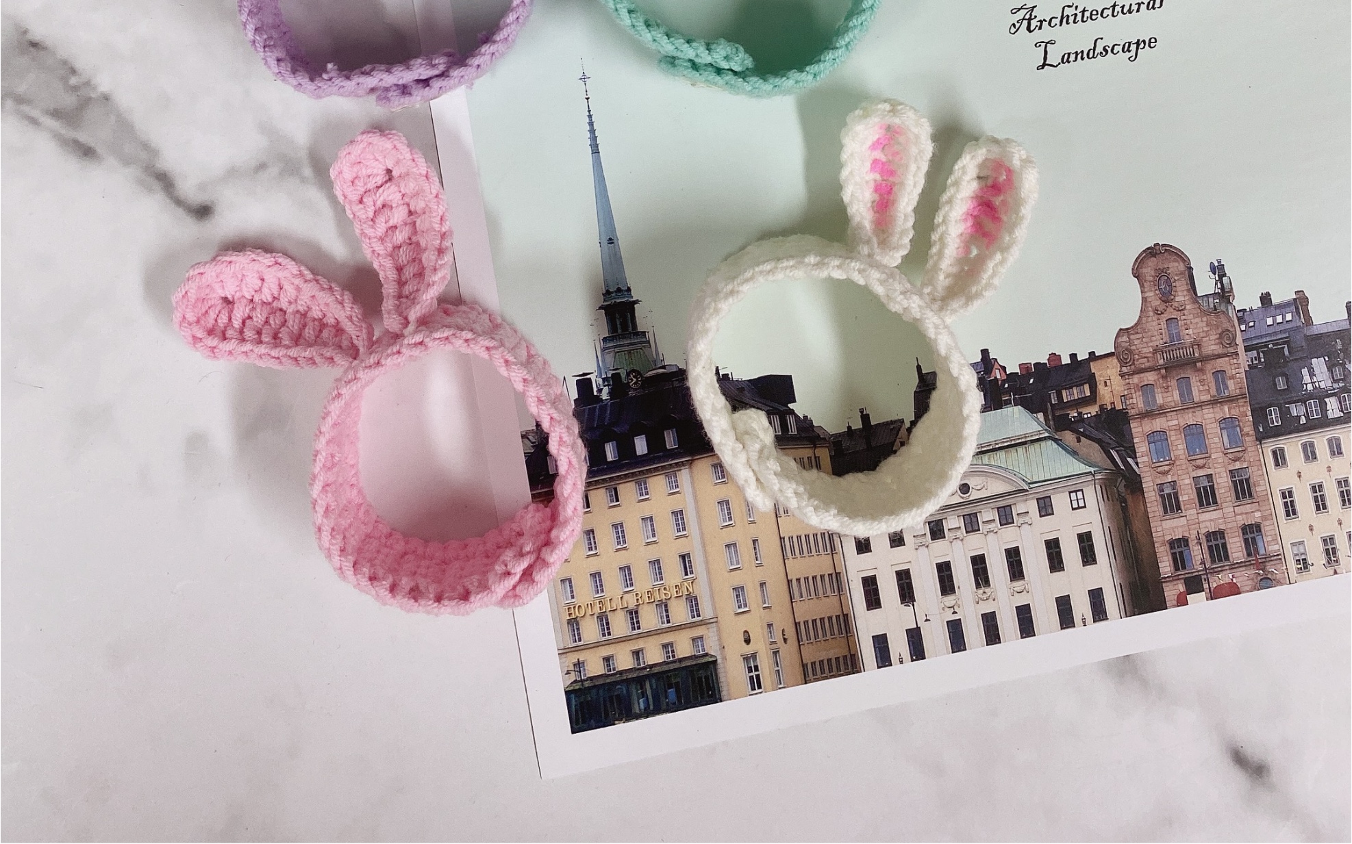 自制小兔手环毛线编织diy手工教程钩针