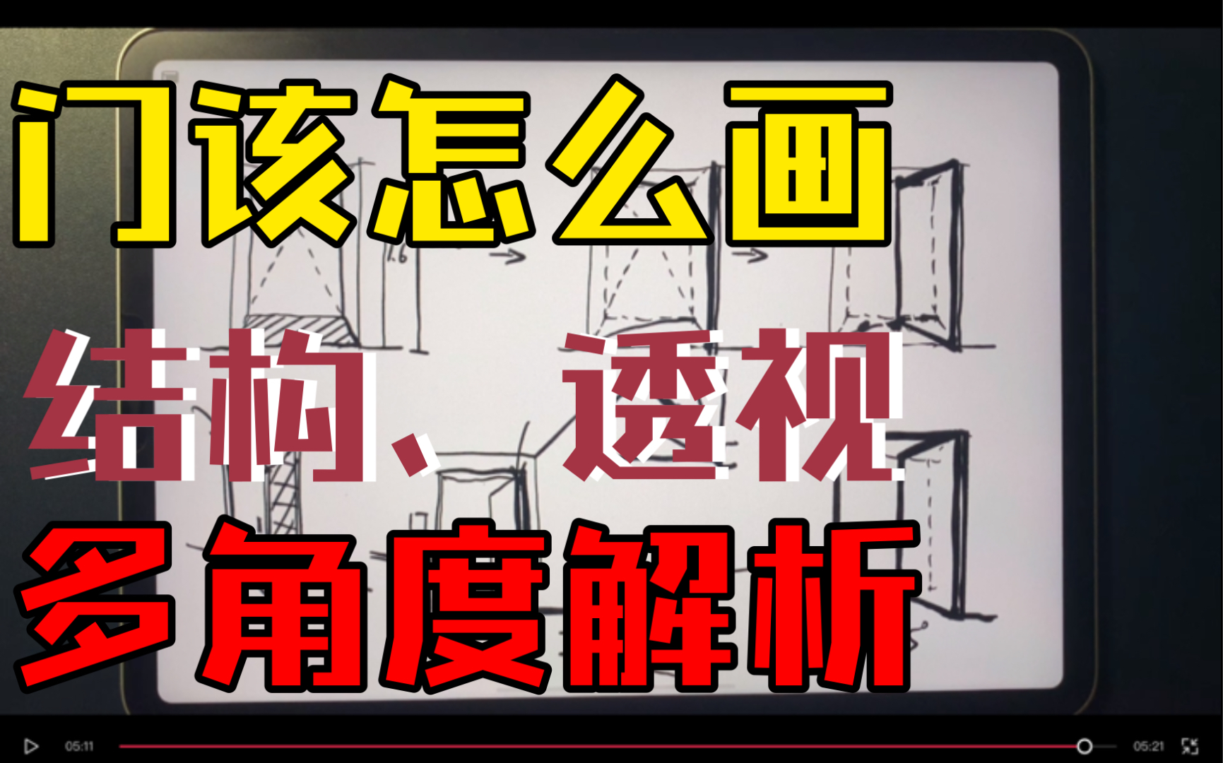 「门该怎么画」多角度全方位讲解动漫中的门的透视与结构哔哩哔哩bilibili