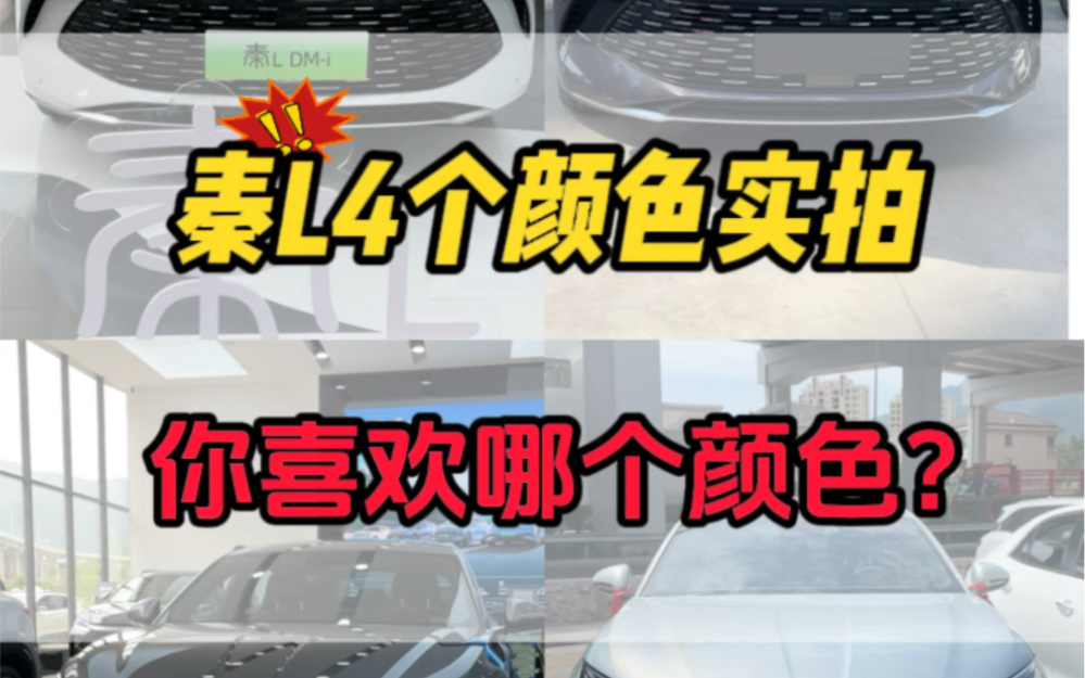 比亚迪秦L的4个外观颜色实拍,看完你就知道怎么选了!哔哩哔哩bilibili