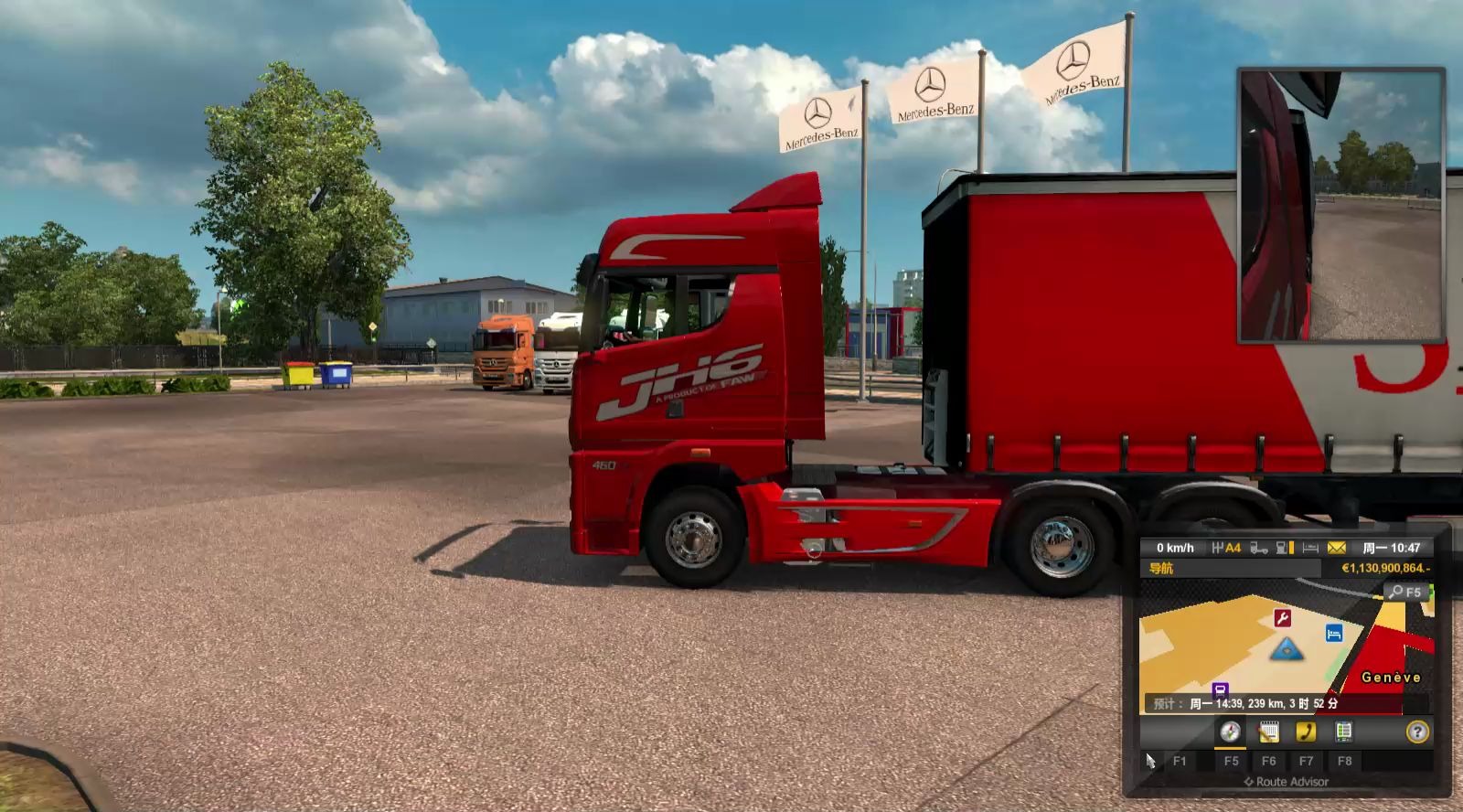 欧卡2mod分享128可用解放jh6460hp卡车mod分享eurotrucksimulator2