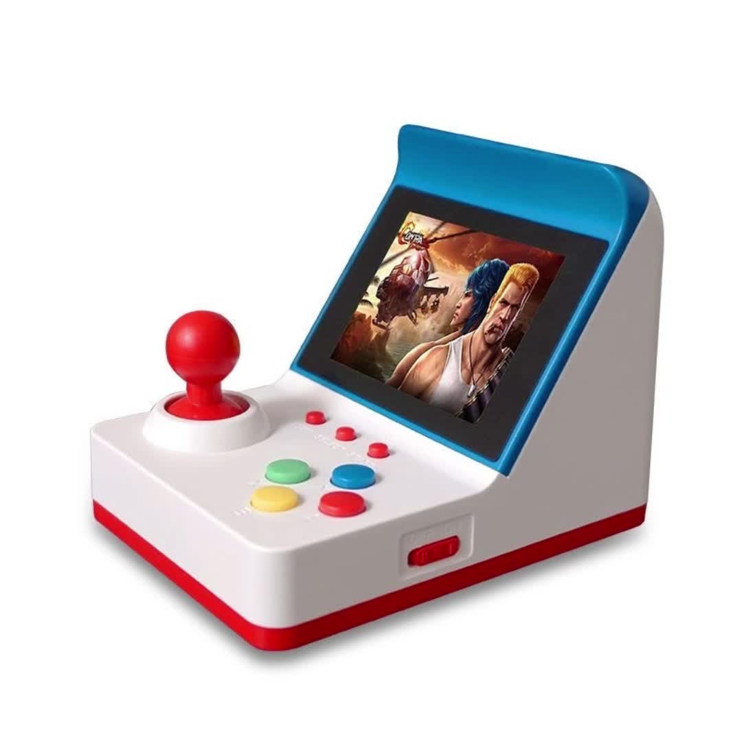 掌上游戏机街机经典摇杆掌机复古小型魂斗罗童年fc电视机拳皇3861