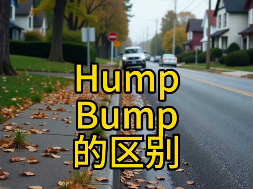 英语单词hump, bump区别?减速带,减速棒,英语,英语听力,英语口语哔哩哔哩bilibili