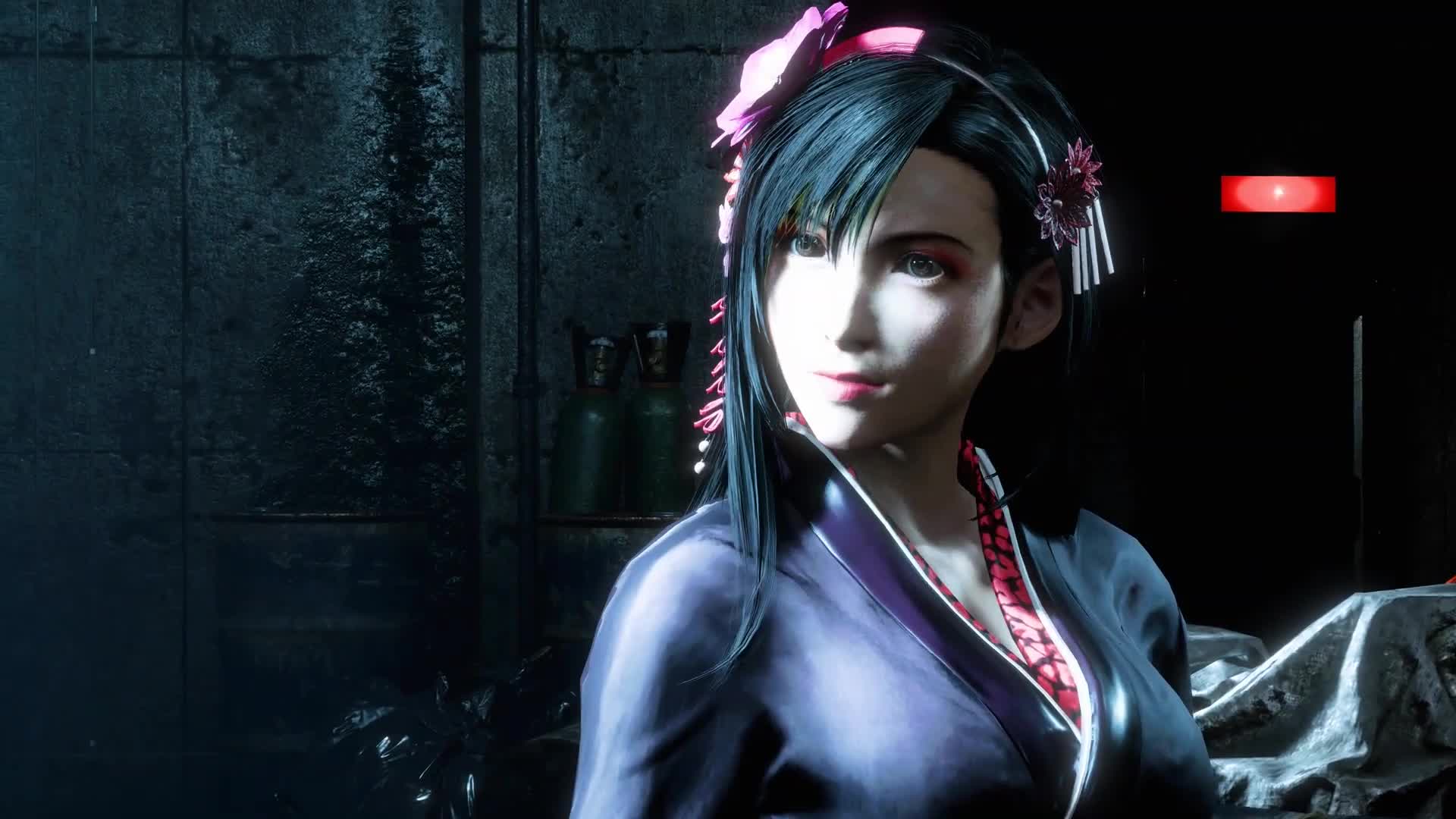 来到浣熊市的蒂法 gmv《雨中的两人》