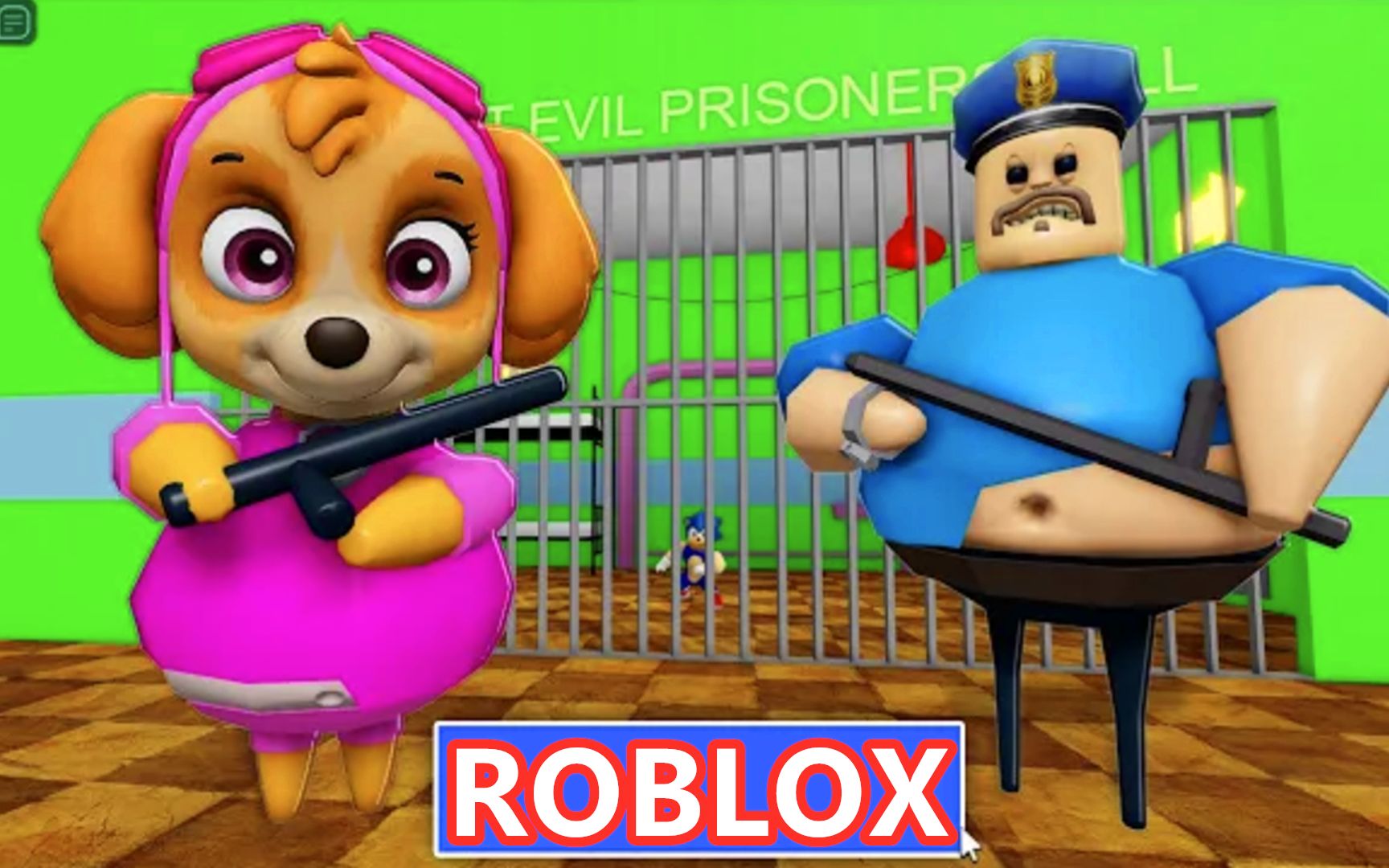 ROBLOX跑酷:塔米变成飞行犬天天,逃离汪汪队监狱!实况解说