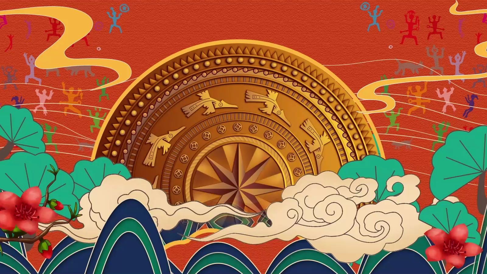 3526 祖海 幸福山歌 伴奏led舞蹈舞台大屏幕背景视频素材