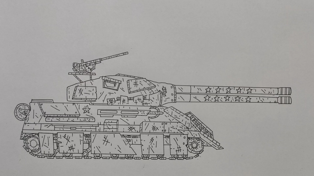 【坦克绘画】双管is7