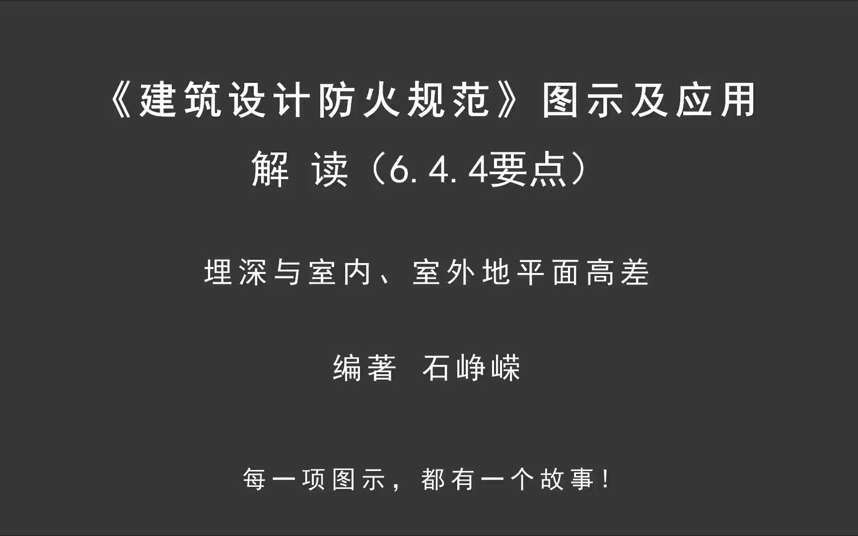 [图]解读6.4.4：埋深与室内、室外地平面高差！《建筑设计防火规范-图示及应用》