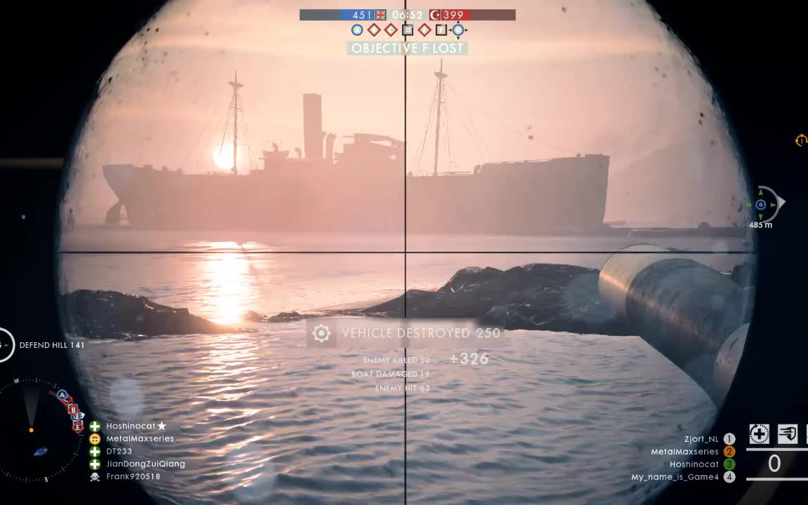 战地1 l级驱逐舰初体验!我最喜欢算下坠了(60帧实况)