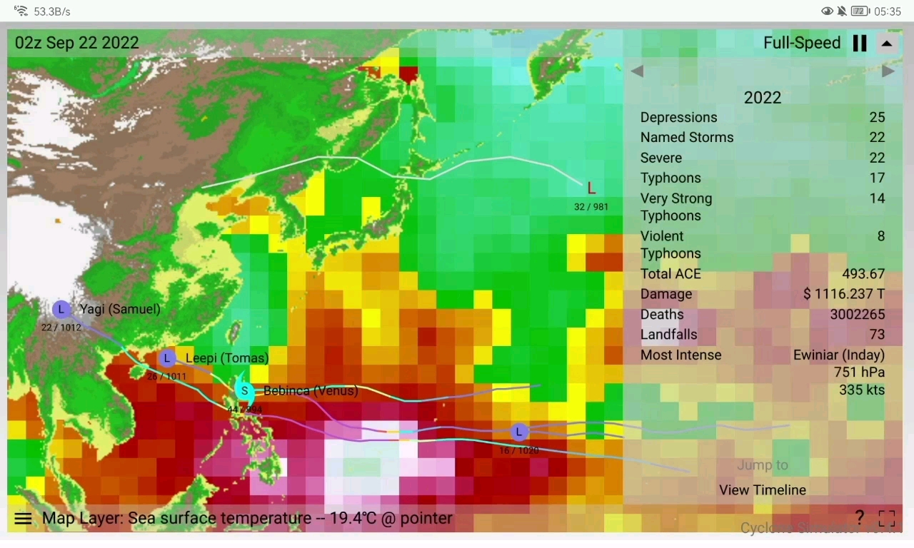 [图]【台风模拟器】 Cyclone Simulator 假想2022年西北太平洋台风季