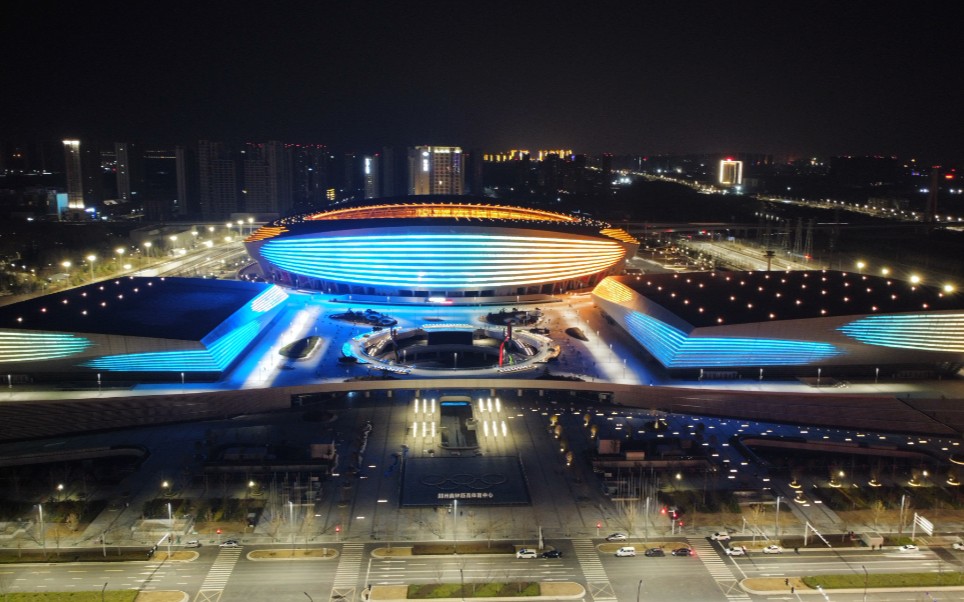 郑州奥体中心图片夜景图片