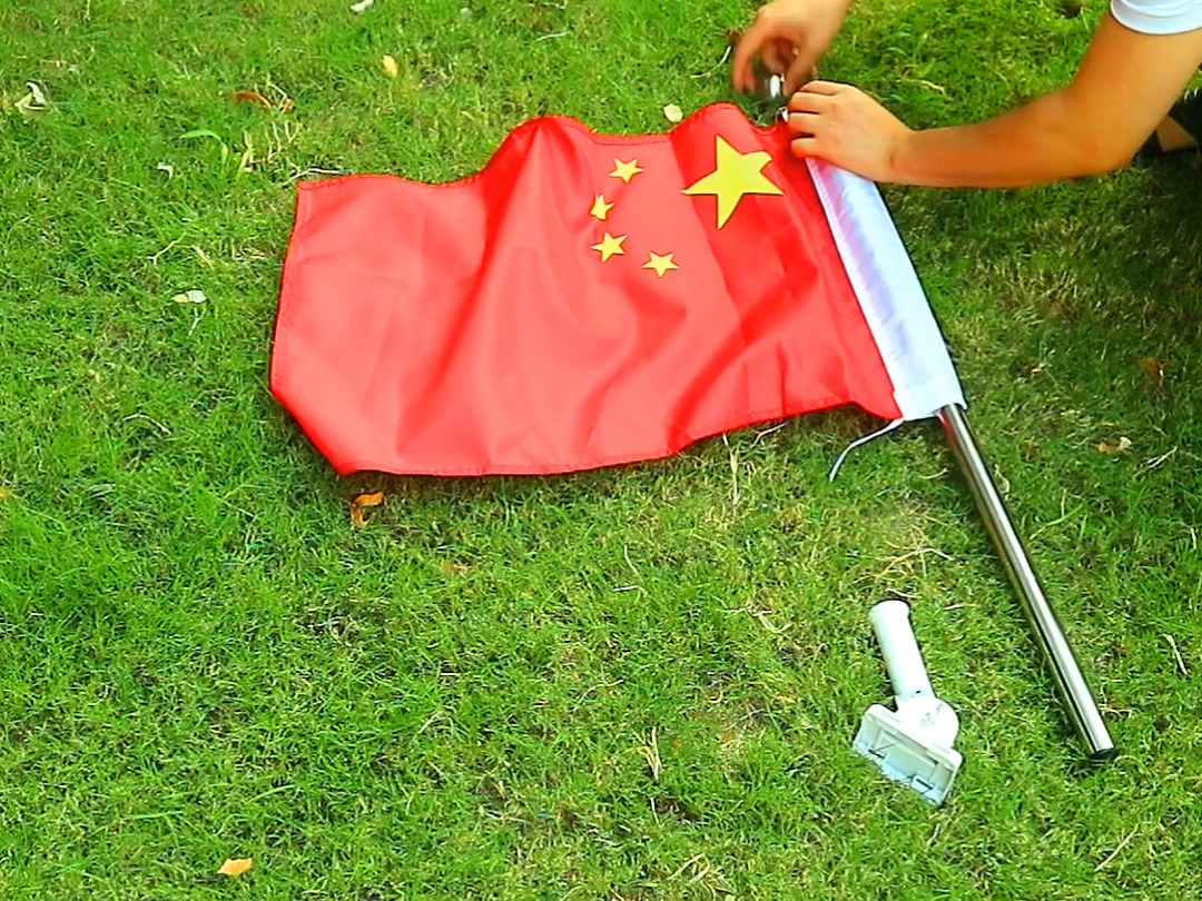 义乌-y型双边灯杆旗安装视频