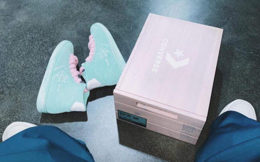 白敬亭xconverse联名海洋薄荷绿开箱